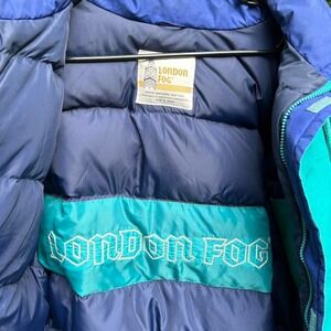Teal London fog vintage puffer